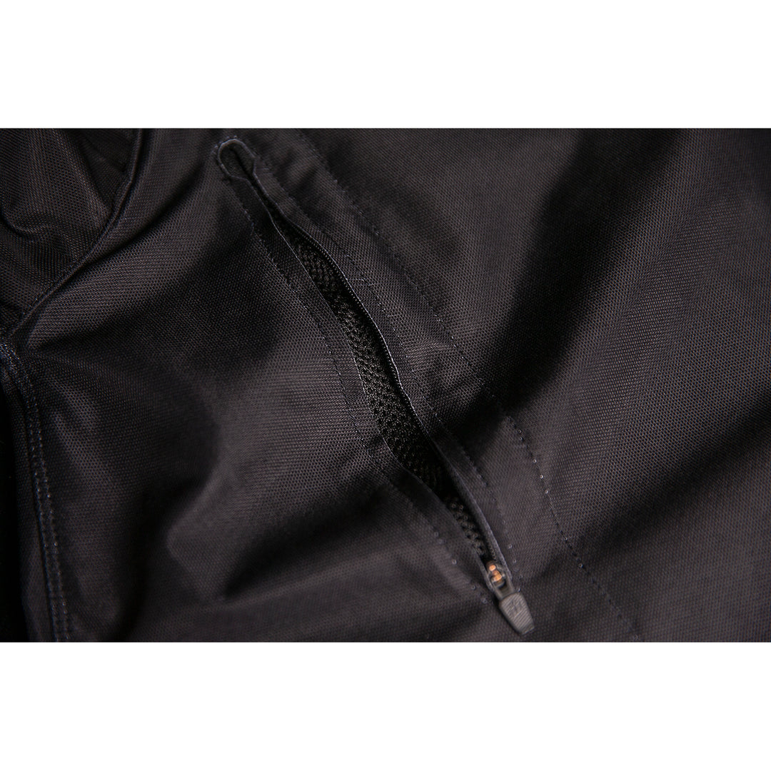 ICON Airform Jacket Black - Close-Up of Shoulder Chest Vent