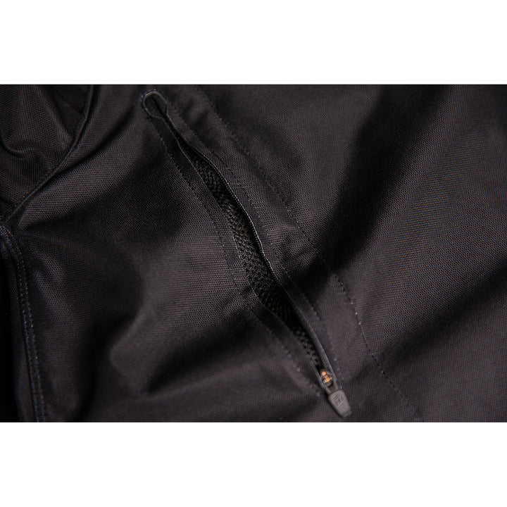 ICON Airform Jacket Black - Close-Up of Shoulder Chest Vent