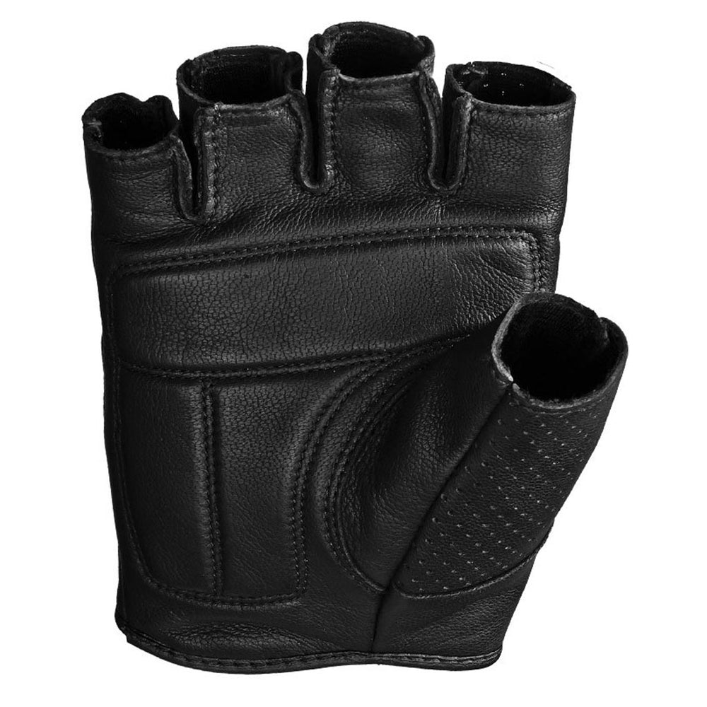 Highway 21 Half Jab Perforated Glove Black - Palm View