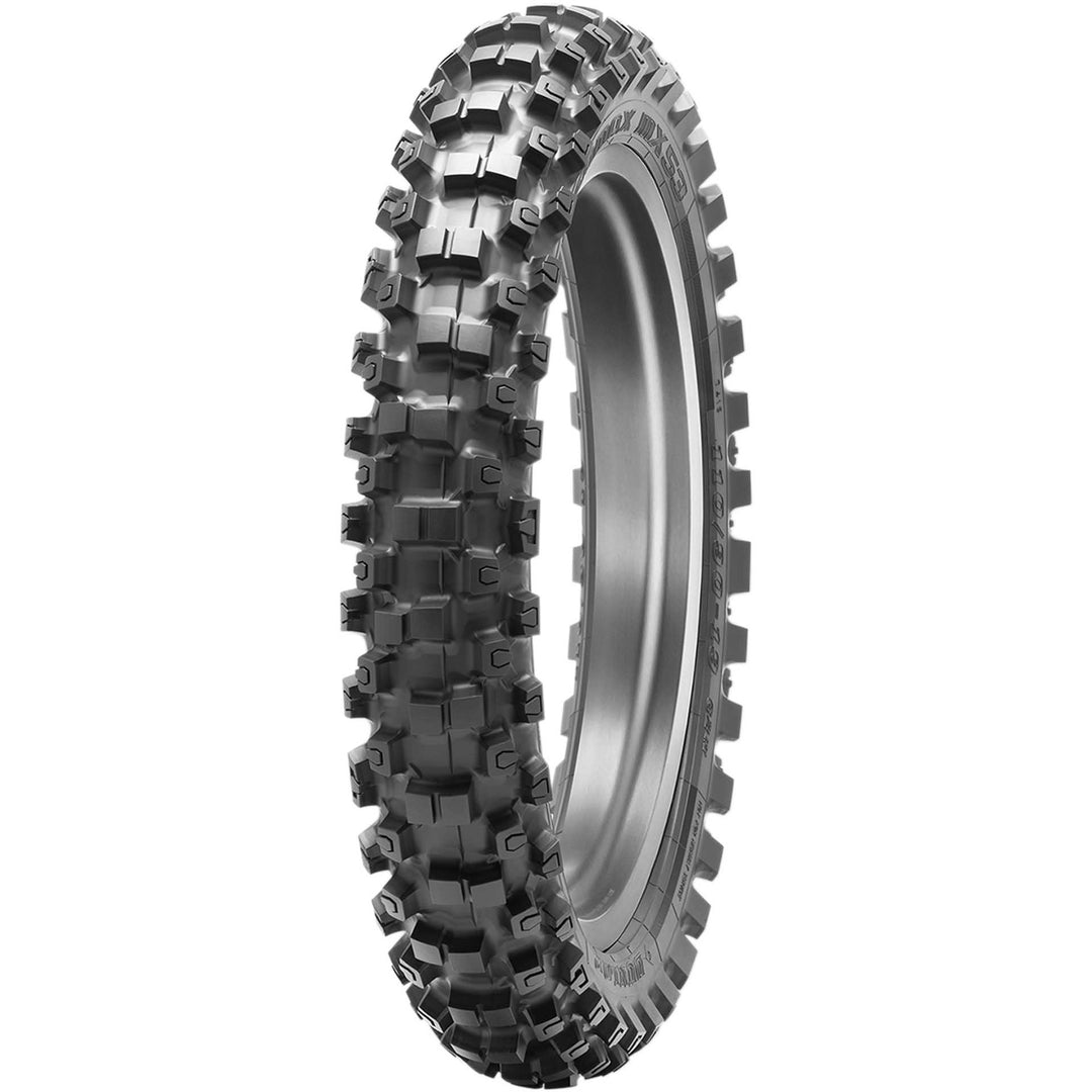 Dunlop Geomax MX53 Tire Rear - Angled Side View