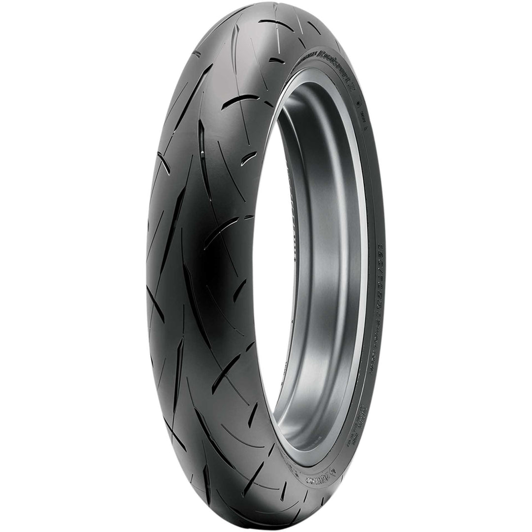 Dunlop Sportmax Roadsport 2 Tire Front - Angled Side View