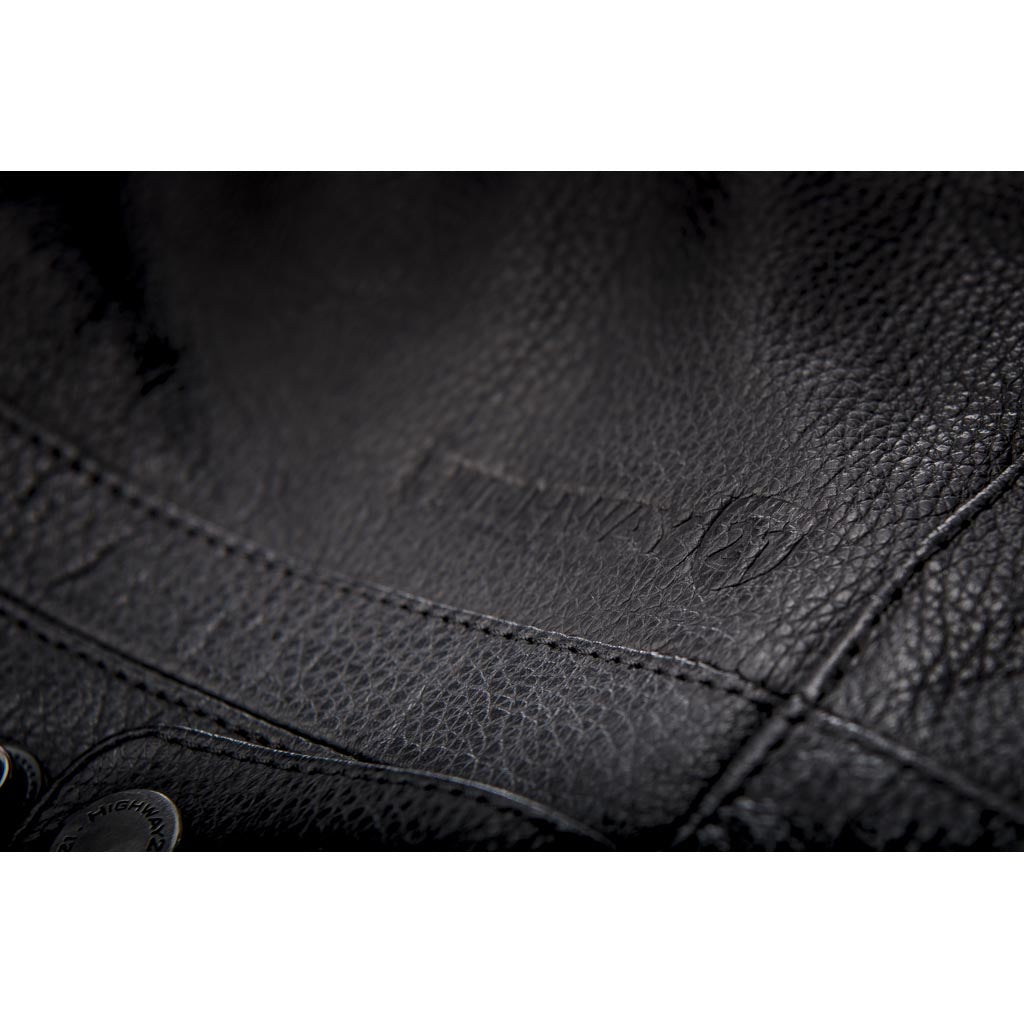 Highway 21 Primer Jacket Black - Close-Up of Side Logo Imprint
