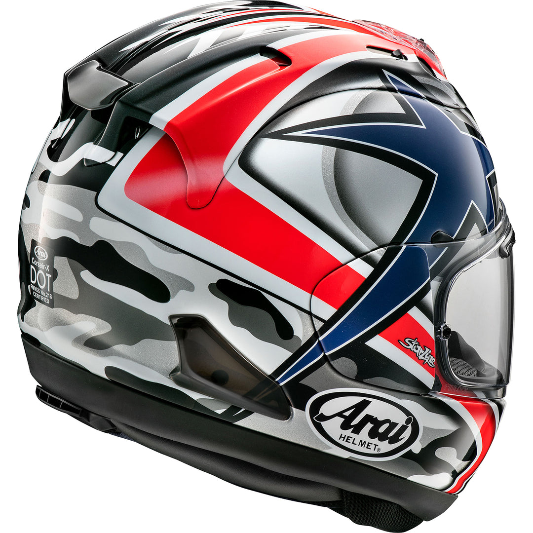 Arai Corsair-X Hayden Laguna Helmet - Rear Side View