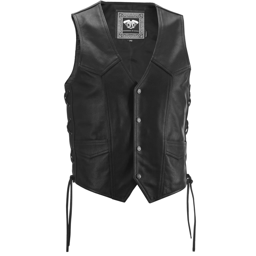 Highway 21 Six Shooter Vest Black - Front View