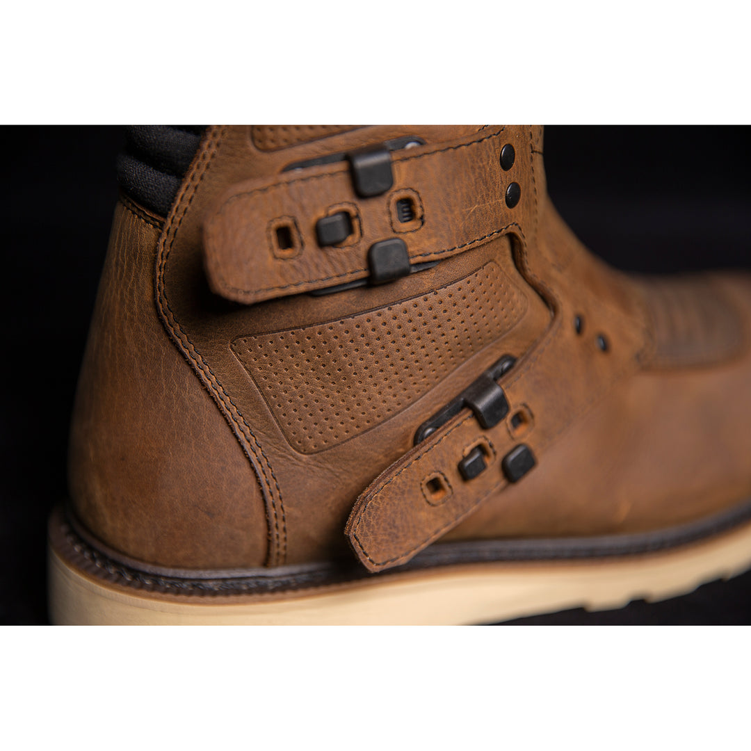 ICON Elsinore 2™ Boots Brown - Close-Up of Ankle Straps