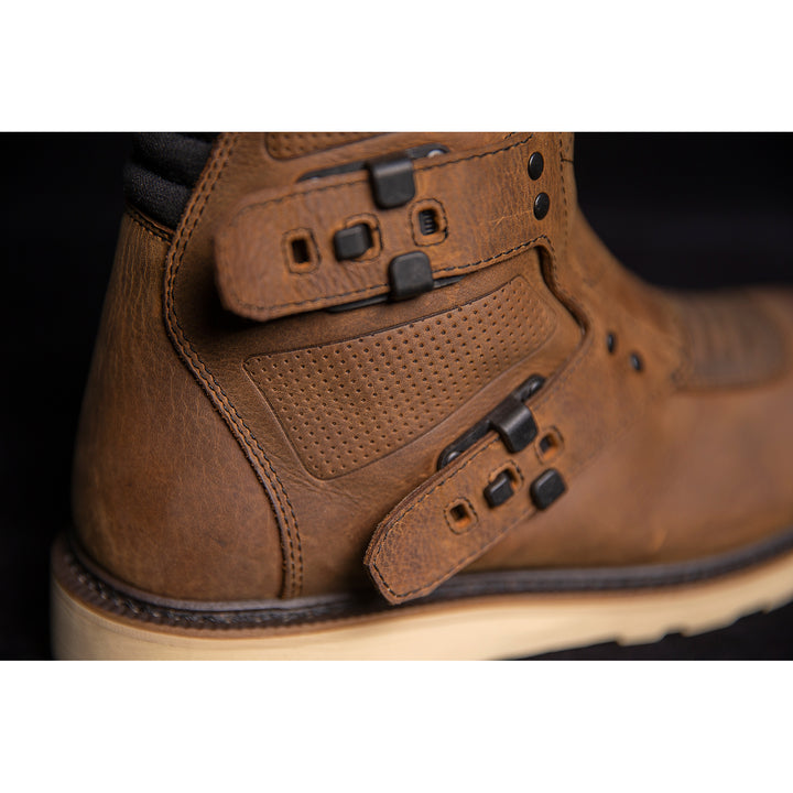 ICON Elsinore 2™ Boots Brown - Close-Up of Ankle Straps