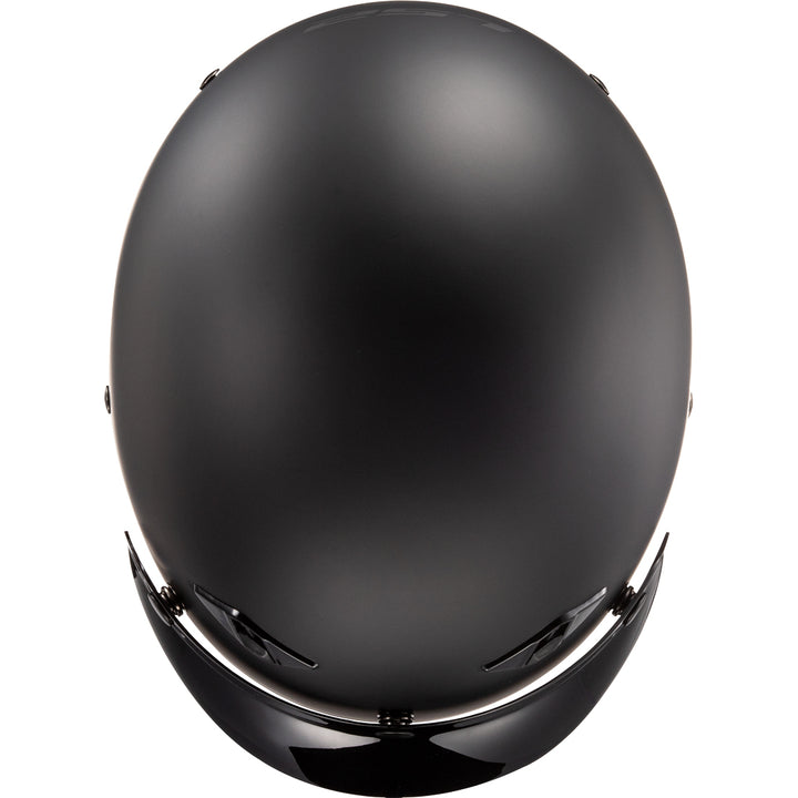 LS2 Helmets Bagger Solid Motorcycle Half Helmet Matte Black - Top View