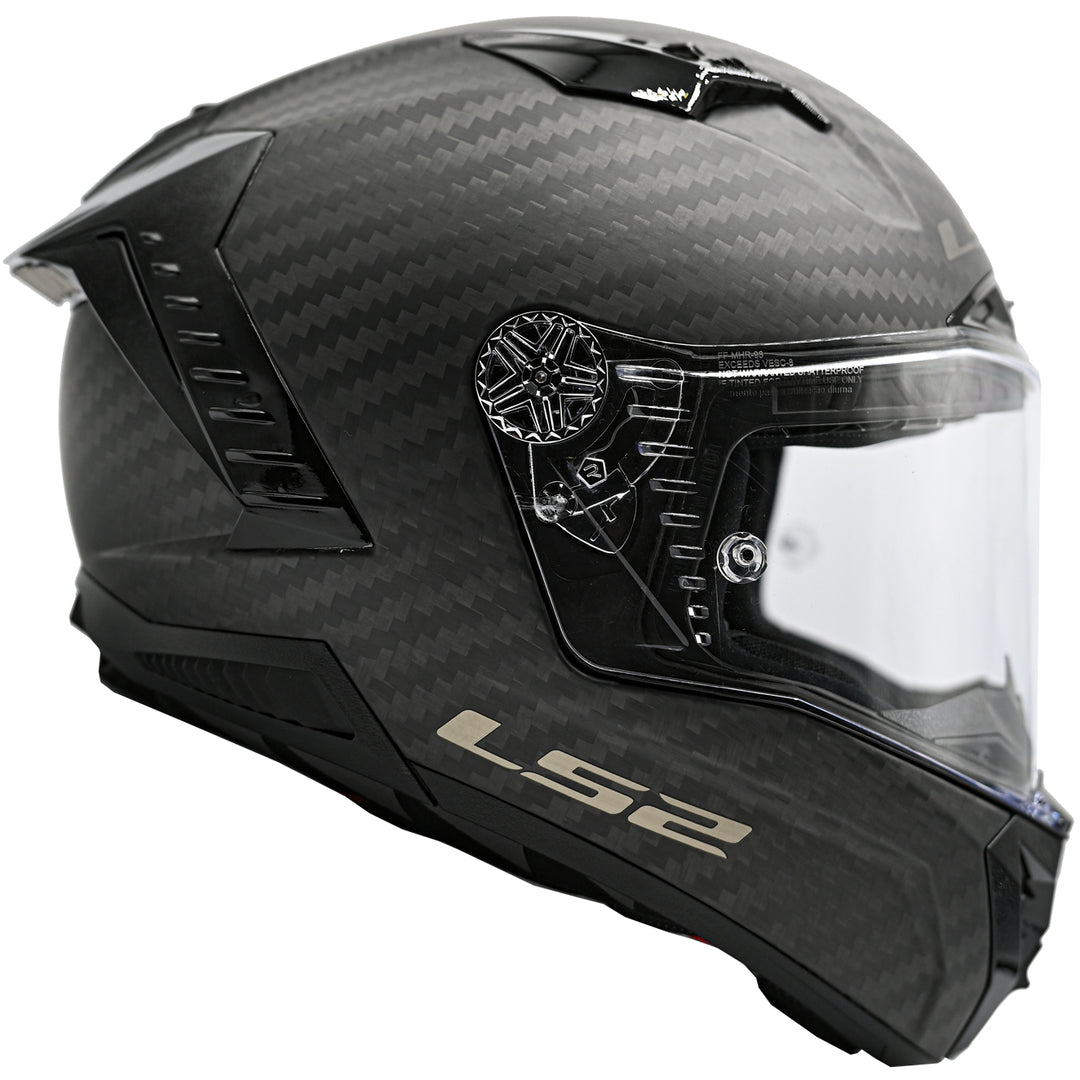 LS2 Helmets Thunder C Solid Motorcycle Full Face Helmet Matte Carbon - Right Side View