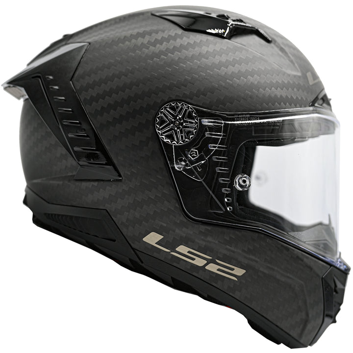 LS2 Helmets Thunder C Solid Motorcycle Full Face Helmet Matte Carbon - Right Side View