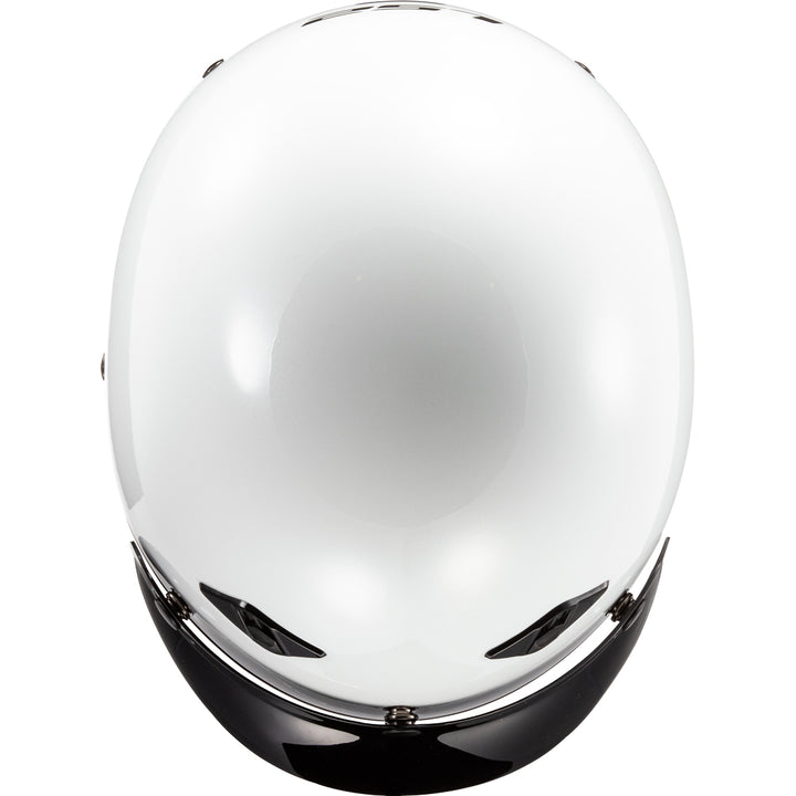 LS2 Helmets Bagger Solid Motorcycle Half Helmet Gloss Pearl White - Top View