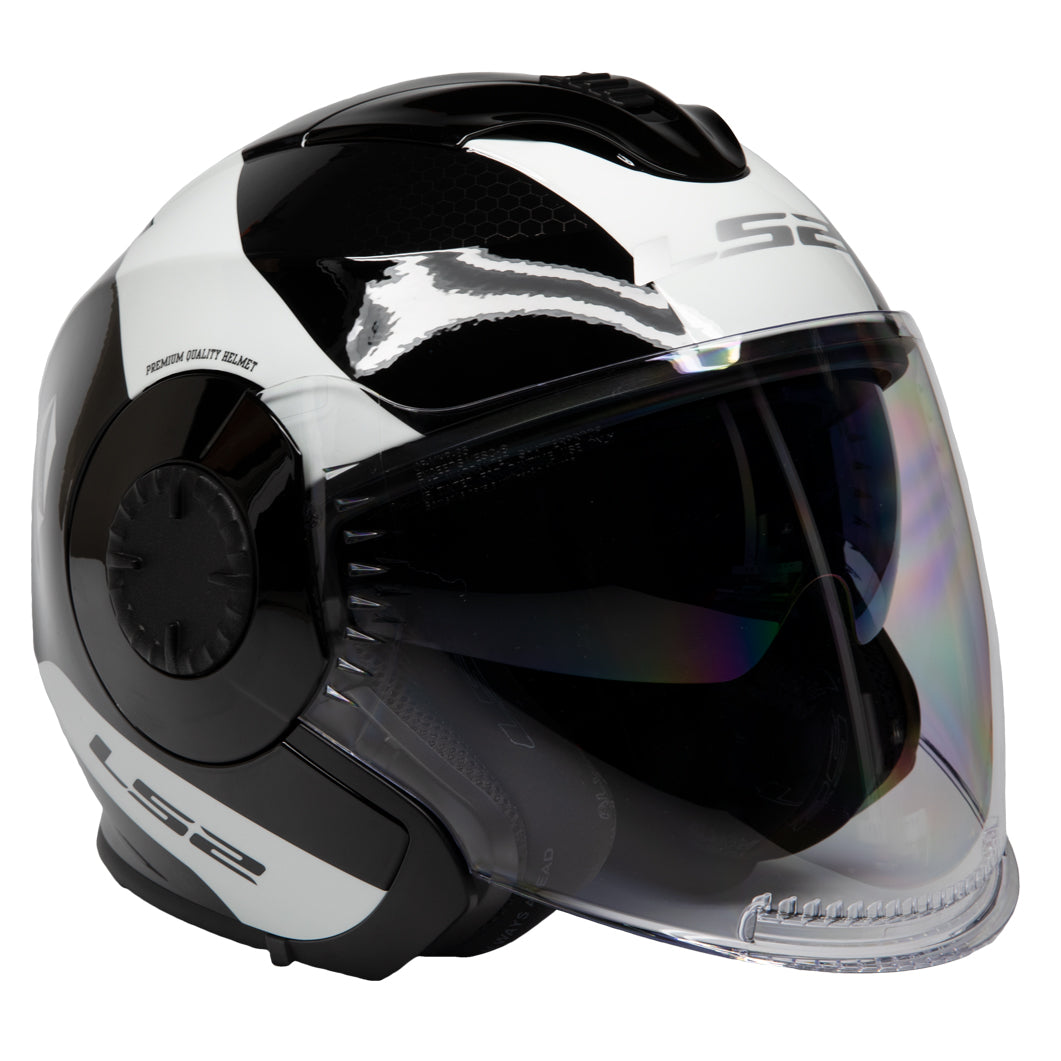LS2 Helmets Verso Rave Motorcycle Open Face & 3/4 Helmet