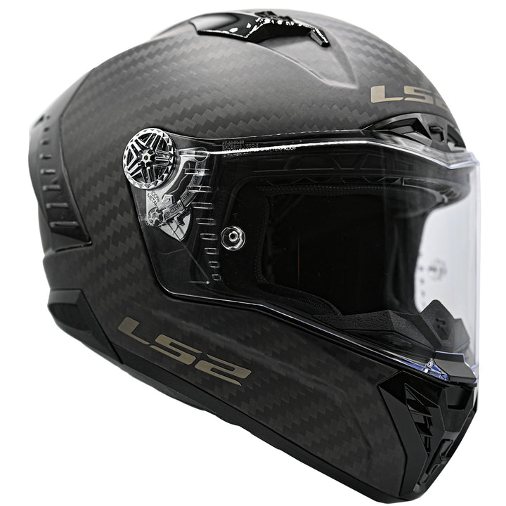 LS2 Helmets Thunder C Solid Motorcycle Full Face Helmet Matte Carbon - Front Right Side View