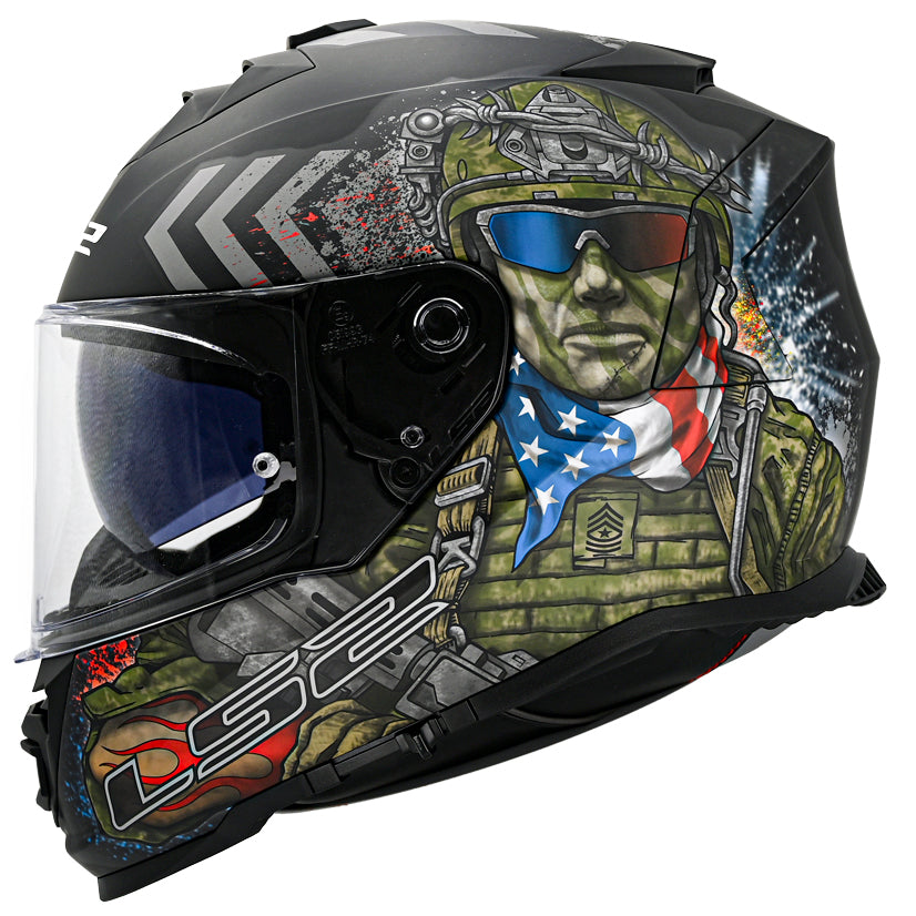 LS2 Helmets Assault Commando Motorcycle Full Face Helmet