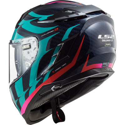 LS2 Helmets Challenger C Flames Motorcycle Full Face Helmet