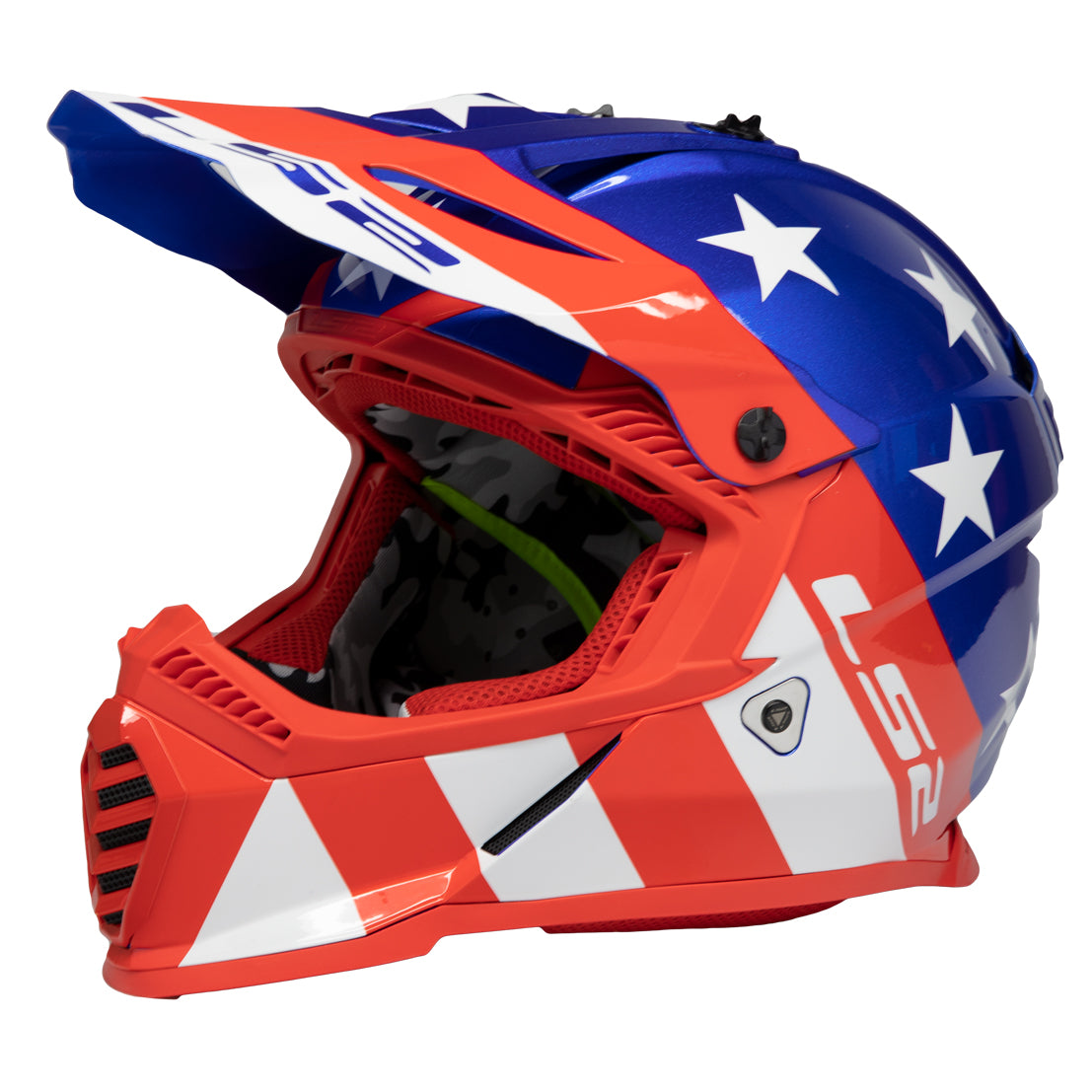LS2 Helmets Gate Stripes Motorcycle Off Road Helmet