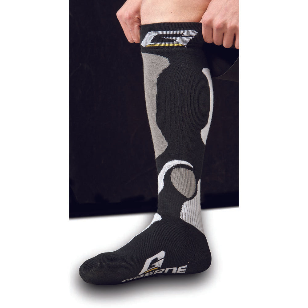 Gaerne USA Moto Socks - Side View of Model Pulling on Sock