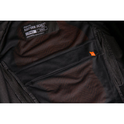 ICON Airform Jacket Black - Close-Up of Back Protector Slot