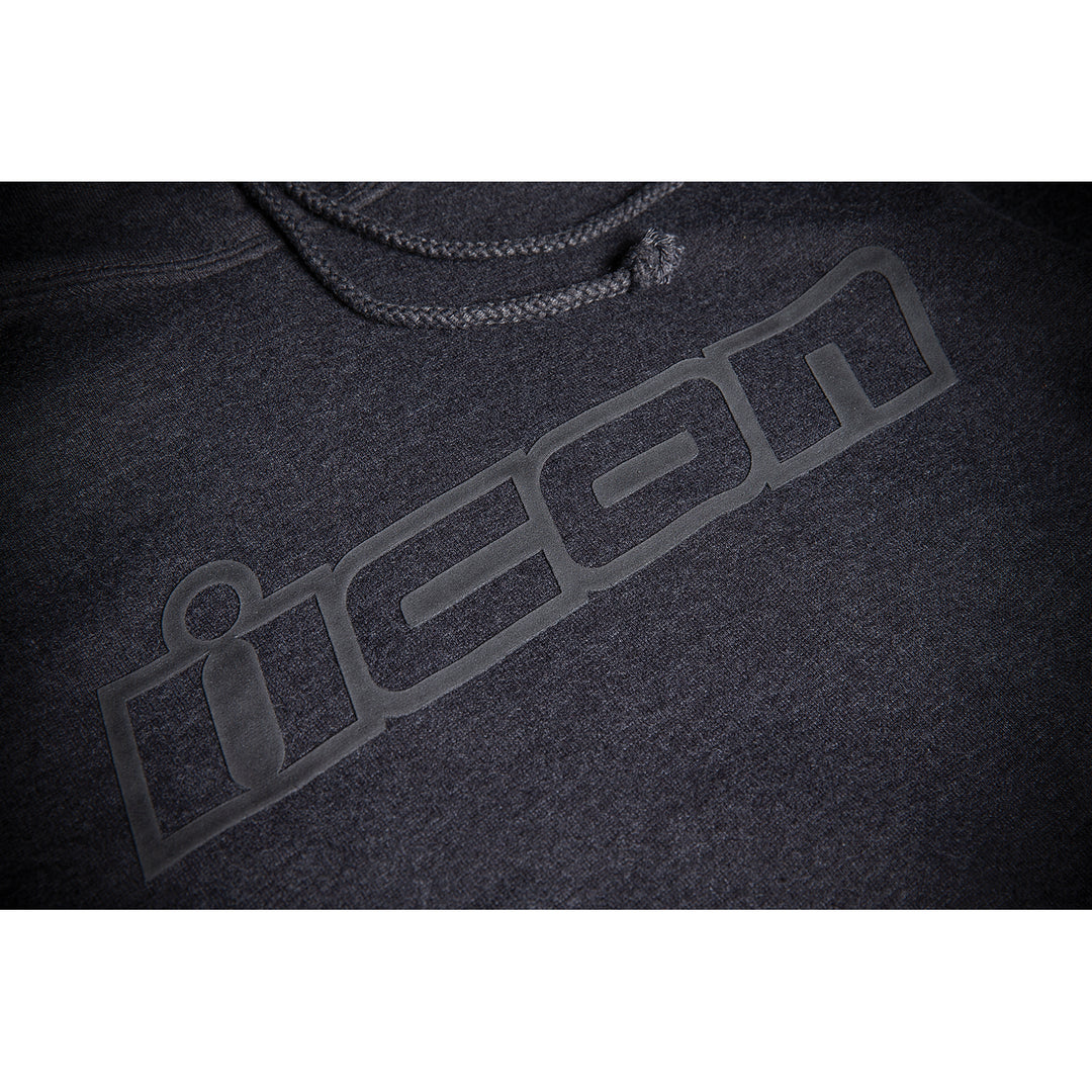 ICON Clasicon™ Hoodie Gray - Close-Up of Logo Graphic on Front