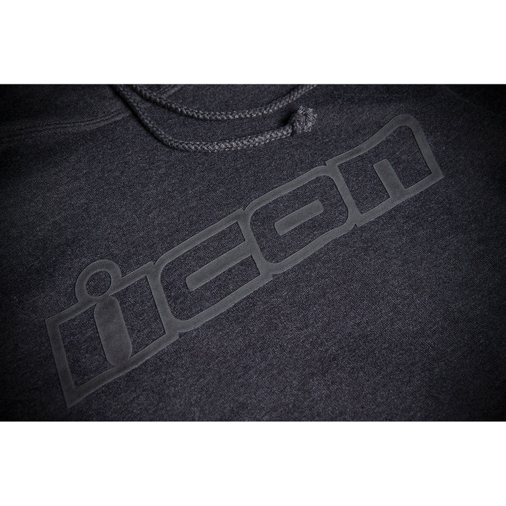 ICON Clasicon™ Hoodie Gray - Close-Up of Logo Graphic on Front