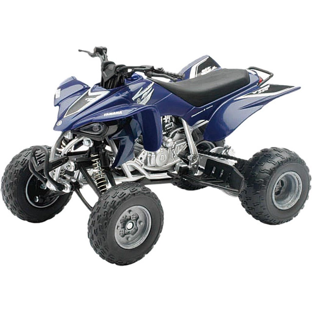 New-Ray Toys Die-Cast Replica Yfz450 08 Atv Blu 1:12 - Front Side View of Replica