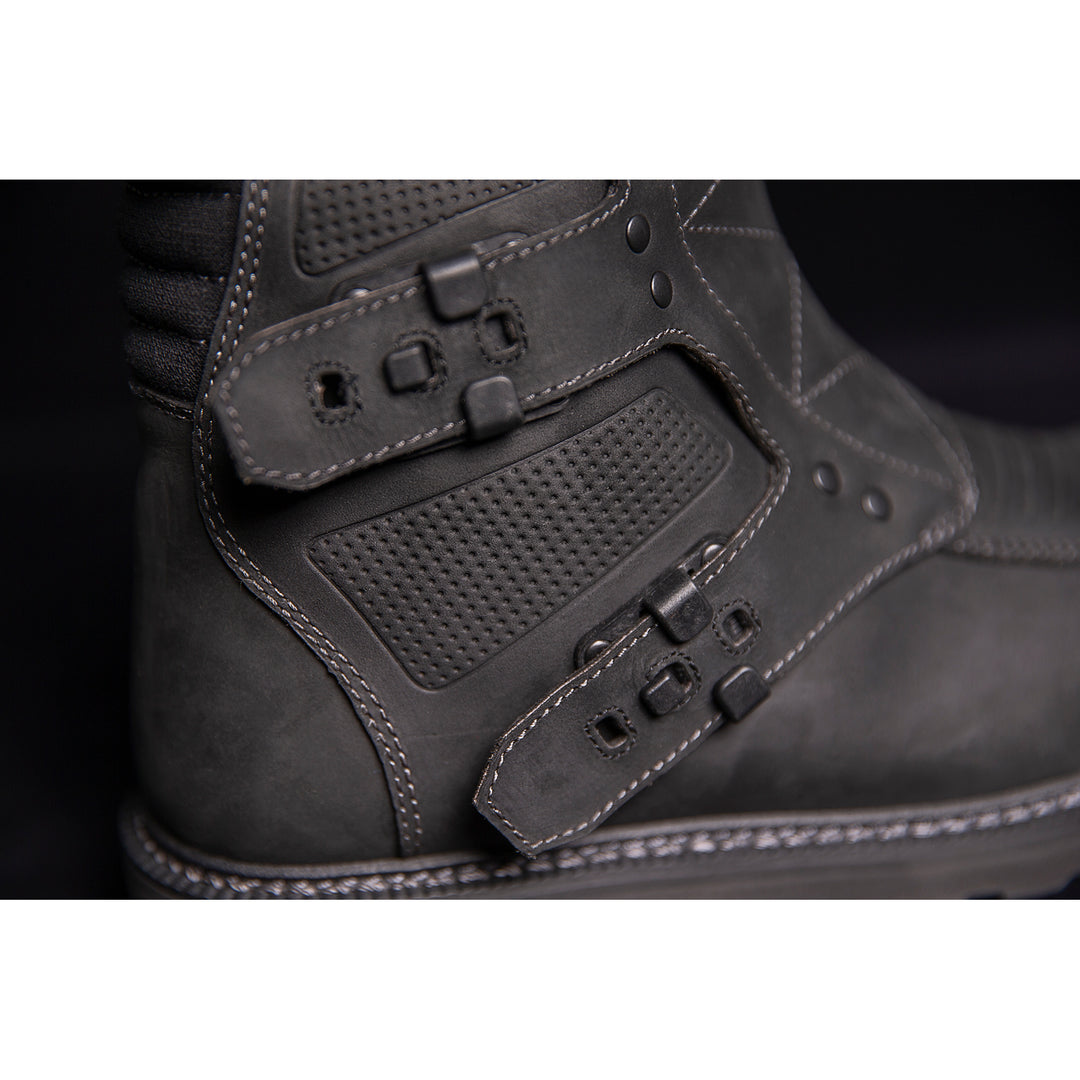 ICON Elsinore 2™ Boots Black - Close-Up of Ankle Straps