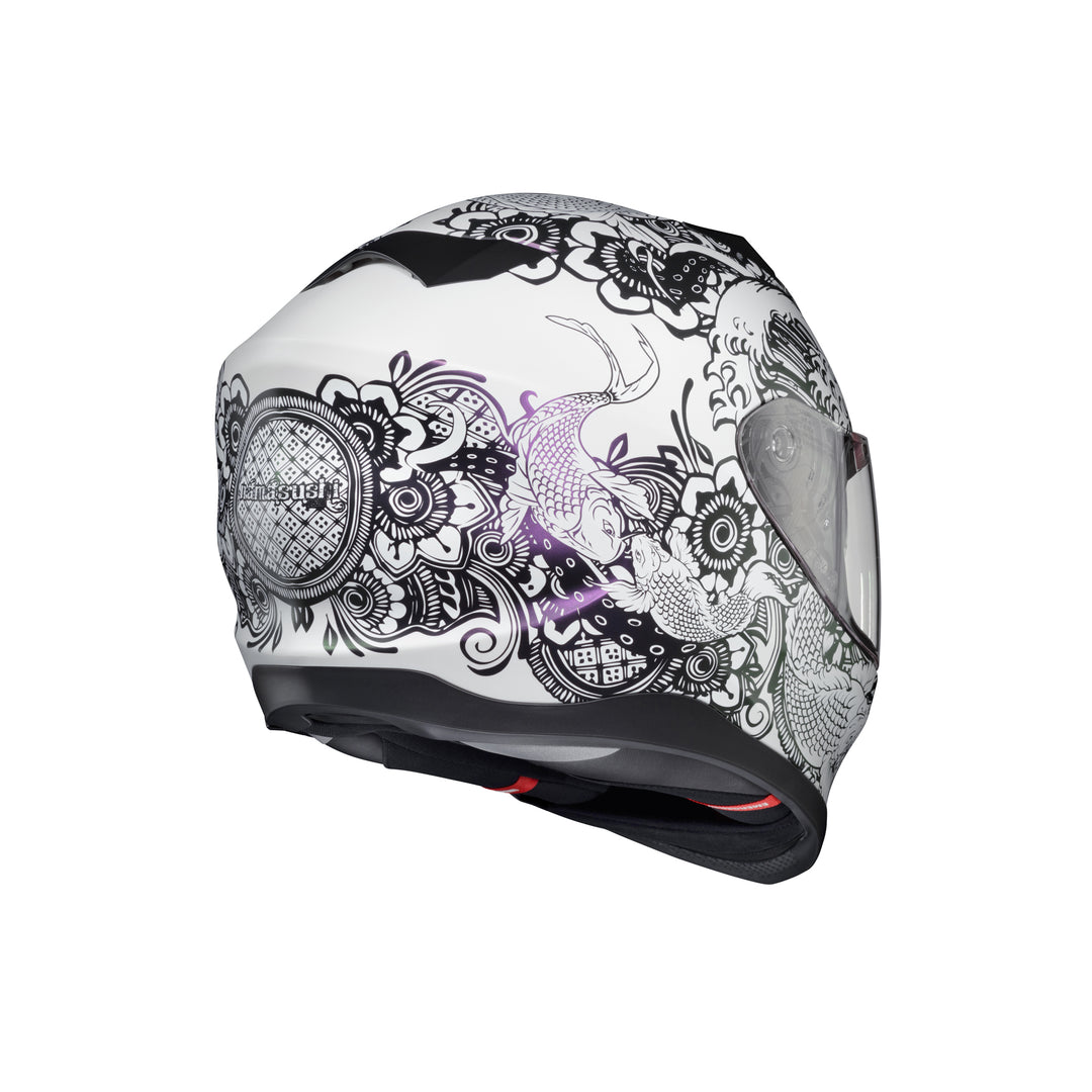 SCORPION EXO EXO-T520 Nama-Sushi Helmet White/Chameleon - Rear Side View