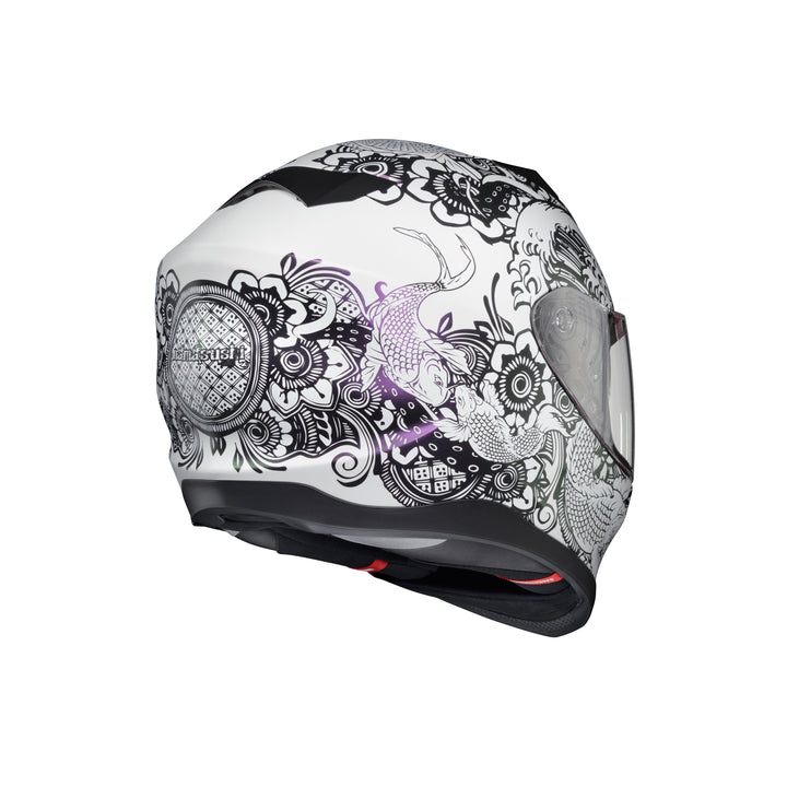 SCORPION EXO EXO-T520 Nama-Sushi Helmet White/Chameleon - Rear Side View