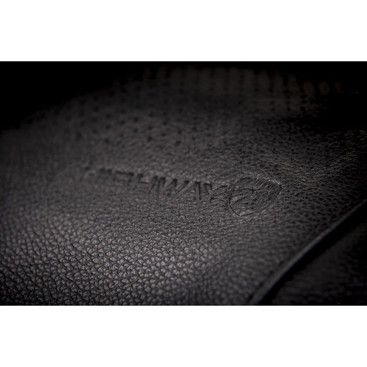 Highway 21 Blockade Vest Black - Angled Close-Up of Logo Imprint