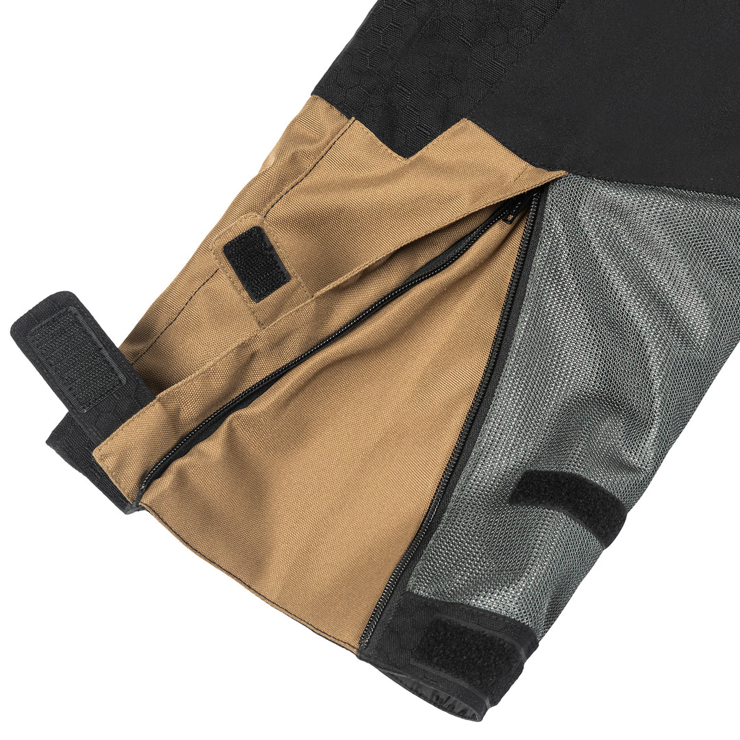 Tourmaster Horizon Line Men's Ridgecrest Pant Sand/Gray - Close-Up of Calf Zipper