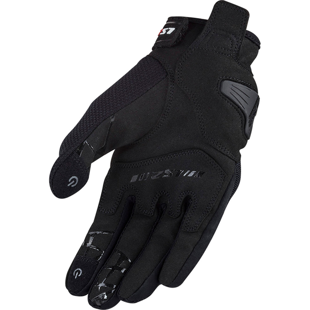 LS2 Helmets Dart 2 Men's Motorcycle Glove Black - Palm View