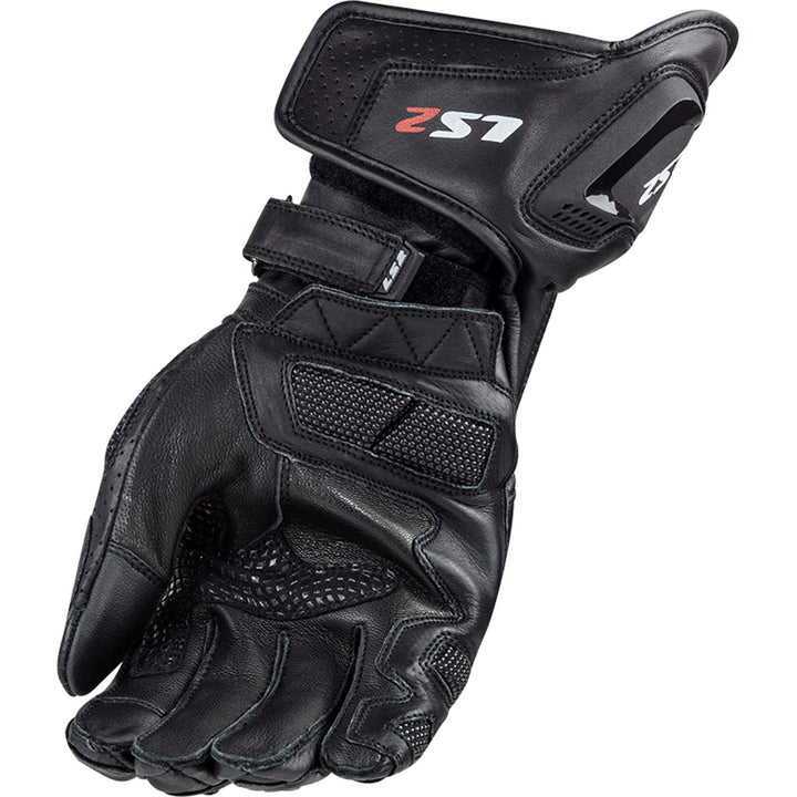LS2 Helmets Swift Men's Motorcycle Glove Black - Palm View