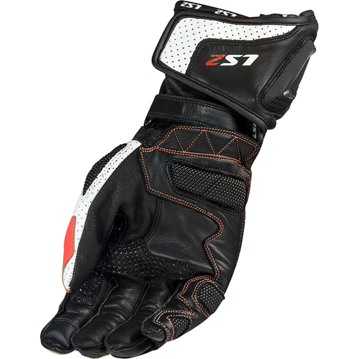 LS2 Helmets Swift Men's Motorcycle Glove Black/Red - Palm View